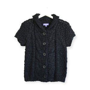 Vivienne Vivienne Tam black cable knit cardigan Size S